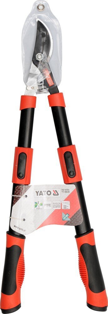 Sekatorius šakoms teleskopinėmis rankenomis 650-900mm Yato (YT-8839) цена и информация | Sodo įrankiai | pigu.lt
