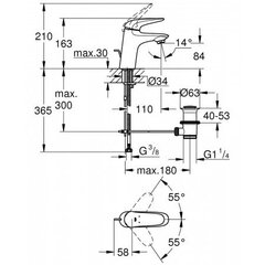 Grohe Eurostyle Solid praustuvo vandens maišytuvas 23707LS3 kaina ir informacija | Vandens maišytuvai | pigu.lt