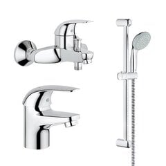 Grohe Euroeco praustuvo, vandens maišytuvo ir dušo komplektas, chromas 32743000, 27853000, 32734000 kaina ir informacija | Grohe Dušo kabinos ir kita įranga | pigu.lt