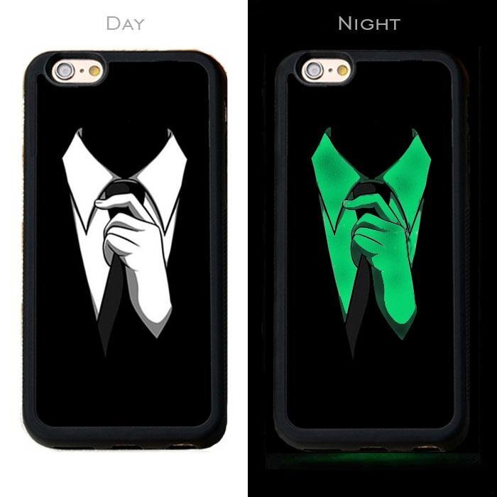 Telefono dėklas Mocco Fashion Case Glow in The Dark Tie, skirtas Apple iPhone 7 Plus / 8 Plus telefonams, juodas kaina ir informacija | Telefono dėklai | pigu.lt