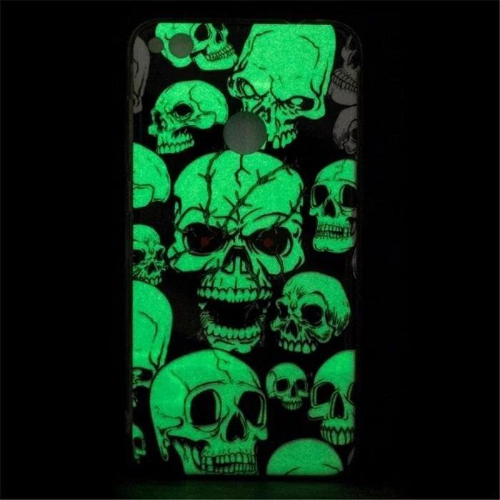 Telefono dėklas Mocco Fashion Case Glow in The Dark Skull, skirtas Apple iPhone X telefonui, juodas цена и информация | Telefono dėklai | pigu.lt