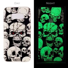 Telefono dėklas Mocco Fashion Case Glow in The Dark Skull, skirtas Apple iPhone X telefonui, juodas kaina ir informacija | Telefono dėklai | pigu.lt