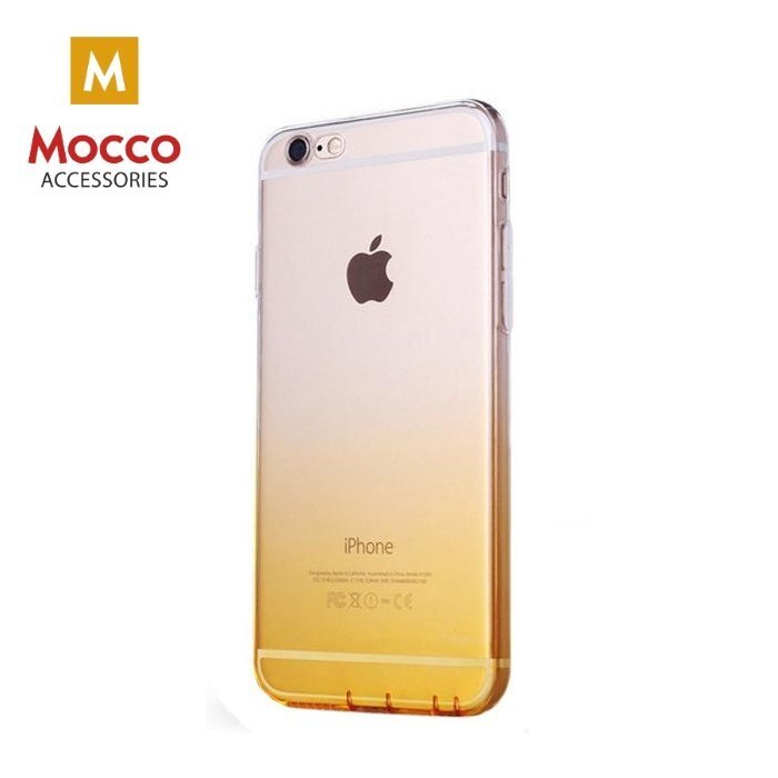 Telefono dėklas Mocco Gradient Back Case, skirtas Samsung G925 Galaxy S6 Edge telefonui, skaidrus-geltonas kaina ir informacija | Telefono dėklai | pigu.lt