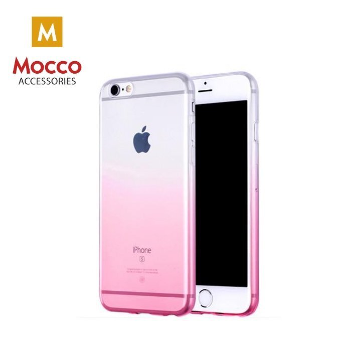 Telefono dėklas Mocco Gradient Back Case, skirtas Samsung G925 Galaxy S6 Edge telefonui, skaidrus-rožinis kaina ir informacija | Telefono dėklai | pigu.lt