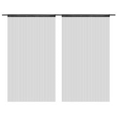Веревочные шторы, 2 шт, 100x250 см, черные цена и информация | Шторы | pigu.lt