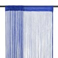 Веревочные шторы, 2 шт, 100x250 см, синие