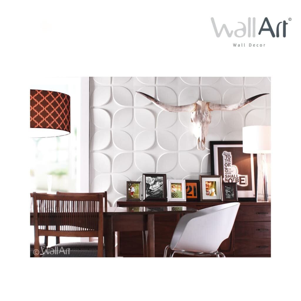 Sienos plokštė WallArt 3D Sweeps GA-WA06, 50 x 50 x 1,75 cm цена и информация | Plytelės sienoms | pigu.lt