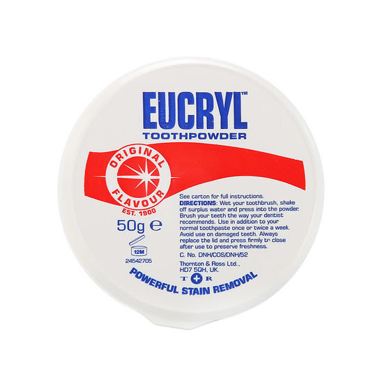 Dantų pudra Eucryl Original 50 g kaina ir informacija | Dantų šepetėliai, pastos | pigu.lt