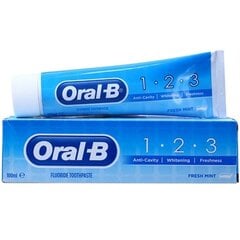 Зубная паста Oral-B 123 Fresh Mint, 100 мл цена и информация | Зубные щетки, пасты | pigu.lt