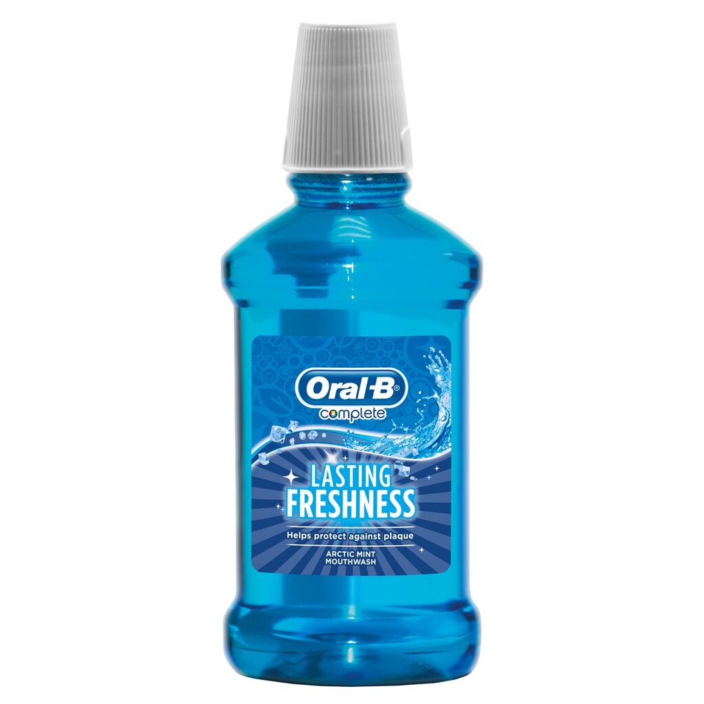 Burnos skalavimo skystis Oral-B Complete Lasting Freshness Arctic Mint 250 ml kaina ir informacija | Dantų šepetėliai, pastos | pigu.lt