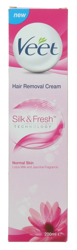 Depiliacinis kremas Veet Silk & Fresh Normal 200 ml цена и информация | Depiliacijos priemonės | pigu.lt