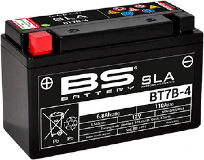 Akumuliatorius BS-Battery BT7B-4 12V 6.8Ah kaina ir informacija | Moto akumuliatoriai | pigu.lt