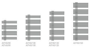 Gyvatukas Instal Projekt Astro AST-50/100 kaina ir informacija | Gyvatukai, vonios radiatoriai | pigu.lt