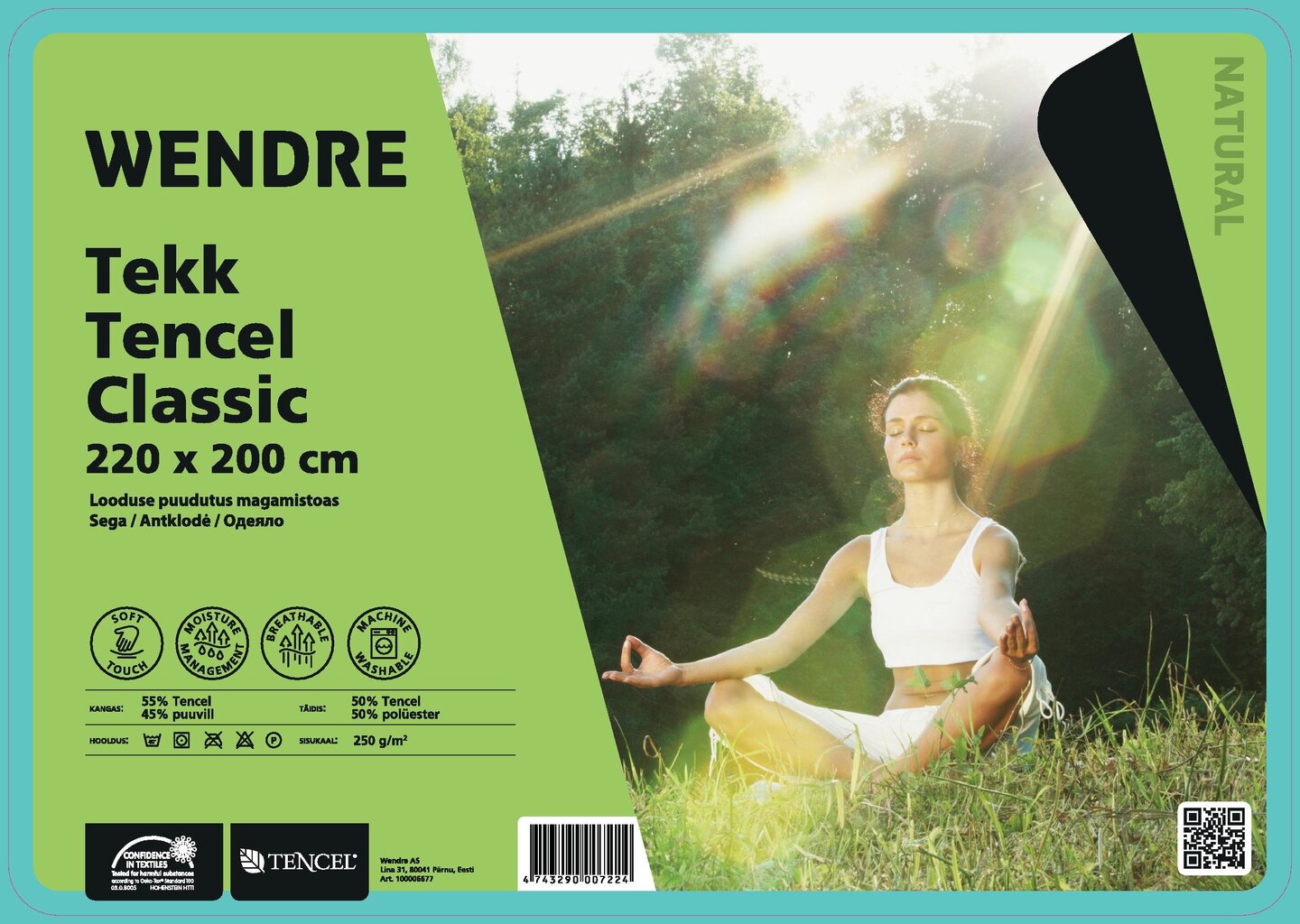 Wendre antklodė Tencel Classic, 200x220 cm kaina ir informacija | Antklodės | pigu.lt