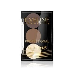 Antakių priežiūros paletė Eveline All In One 1.7 g, nr 02 kaina ir informacija | Eveline Cosmetics Kvepalai, kosmetika | pigu.lt