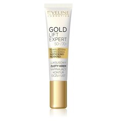 Kremas išryškinantis akių ir lūpų konturą Eveline Gold Lift Expert 50+/70+, 15 ml цена и информация | Сыворотки, кремы для век | pigu.lt