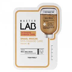 Drėkinamoji veido kaukė sausai odai Tonymoly Master Lab Snail Mucin, 18 g kaina ir informacija | Veido kaukės, paakių kaukės | pigu.lt