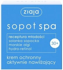 Drėkinamasis apsauginis veido kremas Ziaja Sopot Spa 30+ 50 ml kaina ir informacija | Veido kremai | pigu.lt