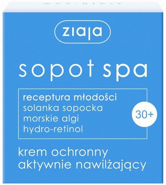 Drėkinamasis apsauginis veido kremas Ziaja Sopot Spa 30+ 50 ml цена и информация | Veido kremai | pigu.lt