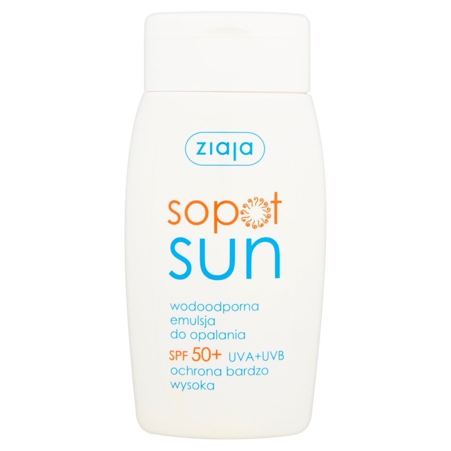 Apsauginė emulsija nuo saulės Ziaja Sopot Sun SPF50+ 125 ml, vandeniui atspari kaina ir informacija | Kremai nuo saulės | pigu.lt