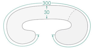Подушка для кормления CebaBaby, DUO (300x30), коты цена и информация | Подушки для беременных и кормящих | pigu.lt