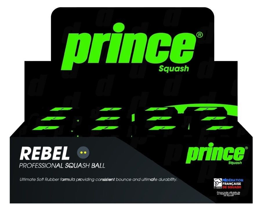 Skvošo kamuoliukai Prince Rebel, 12 vnt. цена и информация | Skvošas | pigu.lt
