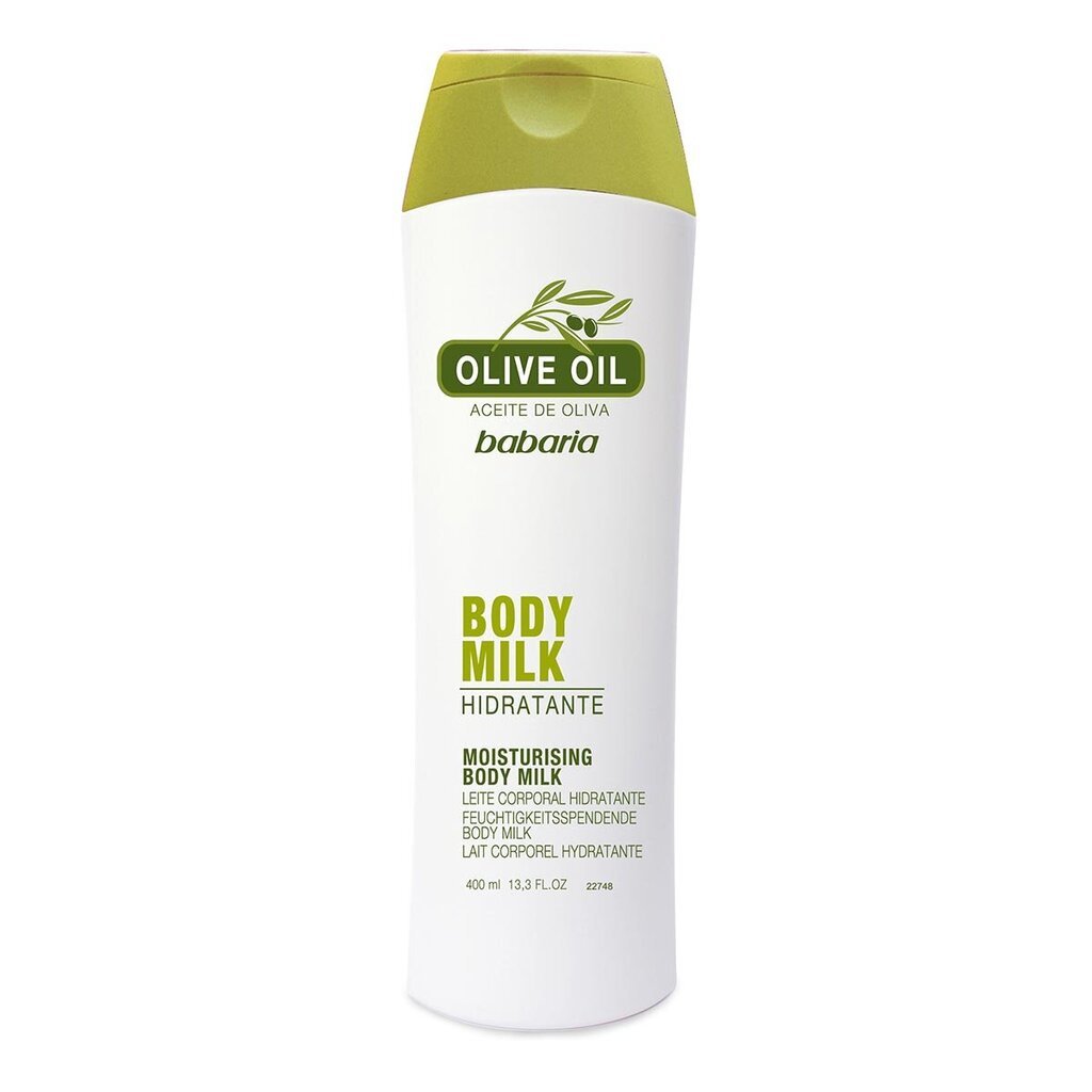 Drėkinamasis kūno pienelis Babaria Olive Oil 400 ml kaina ir informacija | Kūno kremai, losjonai | pigu.lt