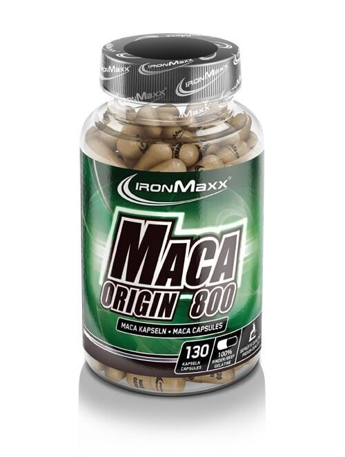 Maisto papildas IronMaxx Maca Origin 800 130 kaps. цена и информация | Testosterono skatintojai | pigu.lt
