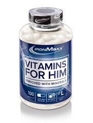 Maisto papildas IronMaxx Vitamins For Him, 100 kapsulių kaina ir informacija | IronMaxx Vitaminai, maisto papildai, preparatai | pigu.lt