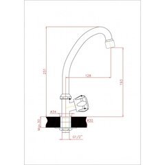 Смеситель для холодной воды B861-4S цена и информация | Смесители | pigu.lt