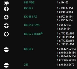 Отвертка со сменными насадками, комплект Kompakt VDE 60 i/65 i/67 I/ 16 шт, Wera цена и информация | Механические инструменты | pigu.lt