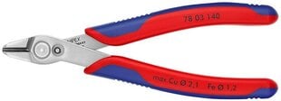 Электрические бокорезы Super Knips XL INOX 140mm D2, 1мм, Knipex цена и информация | Механические инструменты | pigu.lt