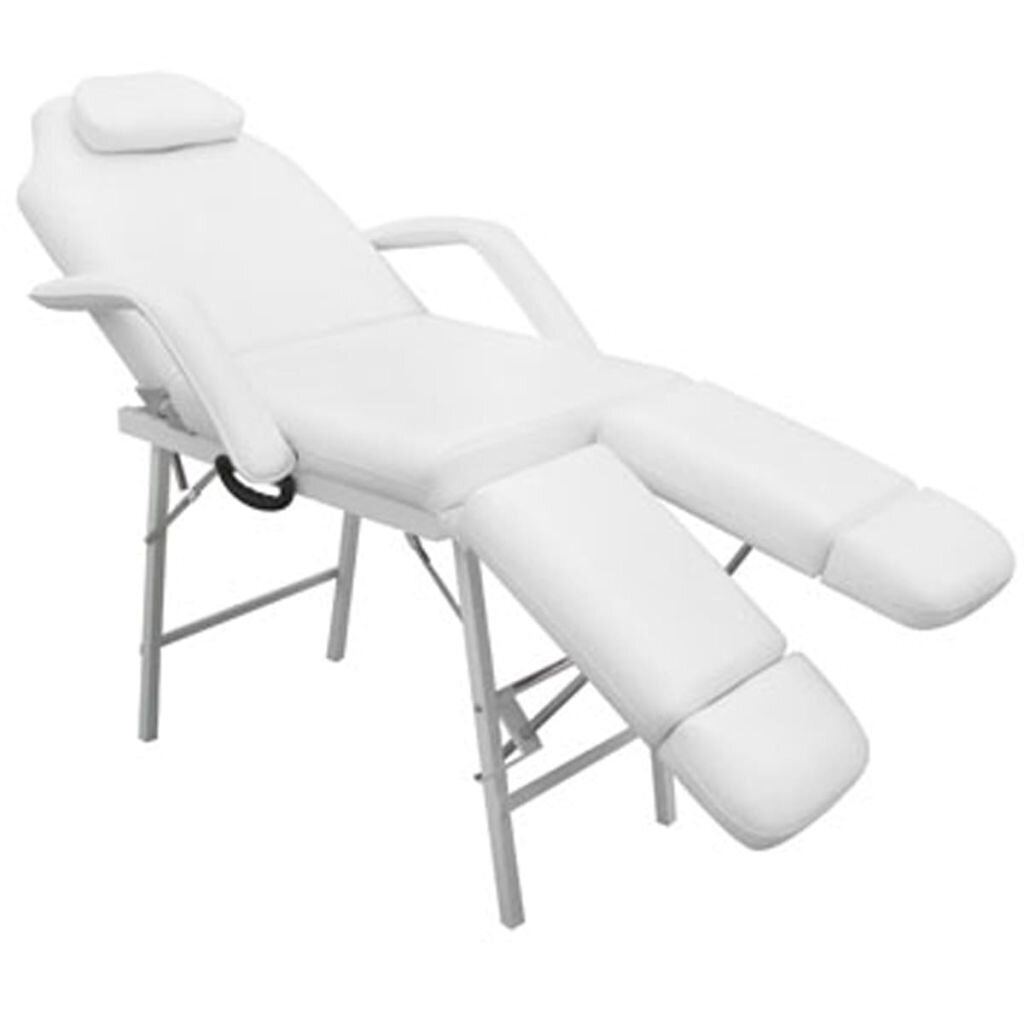 Kosmetologinis krėslas, reguliuojamos atramos kojos, baltas kaina ir informacija | Svetainės foteliai | pigu.lt