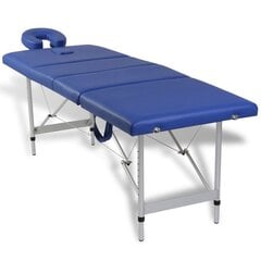 Складной массажный стол, синий цена и информация | Аксессуары для массажа | pigu.lt