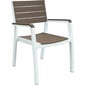 Kėdė KETER Florence, balta/ruda kaina ir informacija | Lauko kėdės, foteliai, pufai | pigu.lt