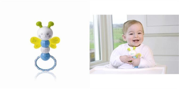 Barškutis kramtukas Kidsme Dragonfly, 9728 kaina ir informacija | Žaislai kūdikiams | pigu.lt
