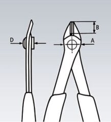 Бокорезы для электрика Super Knips INOX 125мм D1,6мм держатель, Knipex цена и информация | Механические инструменты | pigu.lt