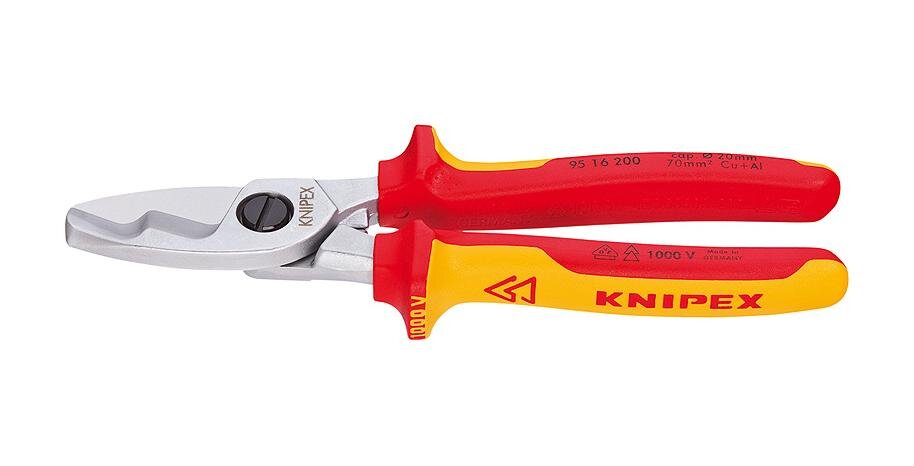 KNIPEX KABELIŲ IR LAIDŲ PJOVYKLĖS iki 20mm kaina ir informacija | Mechaniniai įrankiai | pigu.lt