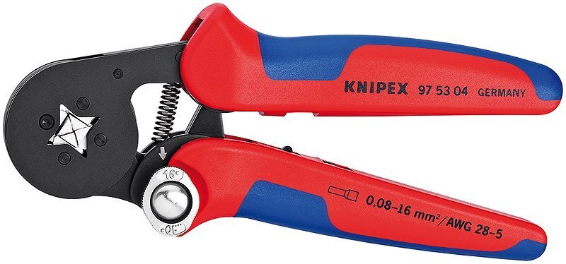 Užspaudimo replės 4-kant 0,08-16,0 mm2, Knipex kaina ir informacija | Mechaniniai įrankiai | pigu.lt