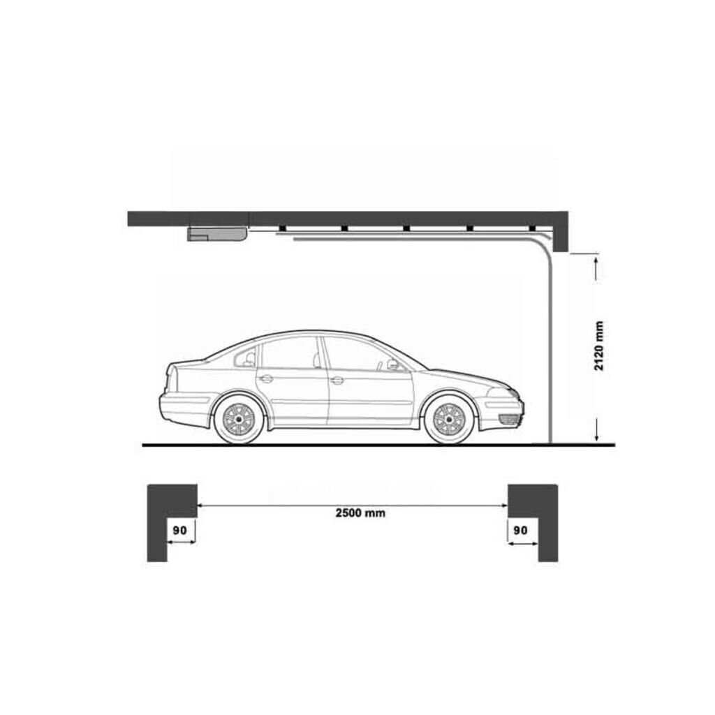 Segmentiniai garažo vartai vidaXL, 250x212x4 cm kaina ir informacija | Vartų automatika ir priedai | pigu.lt