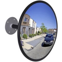 Sferinis apsauginis veidrodis patalpoms vidaXL, 30 cm, juodas kaina ir informacija | Veidrodžiai | pigu.lt