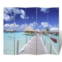 Перегородка, ширма, с видом пляжа, 200 x 180см цена и информация | Мобильные стенки | pigu.lt