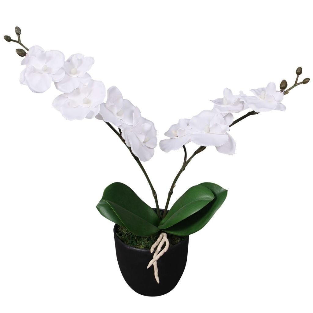 Dirbtinė orchidėja su vazonu, 30 cm kaina ir informacija | Dirbtinės gėlės | pigu.lt