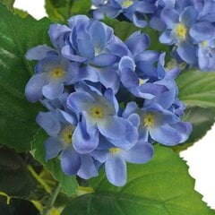 Dirbtinė hortenzija su vazonu, 60 cm, mėlyna kaina ir informacija | Dirbtinės gėlės | pigu.lt