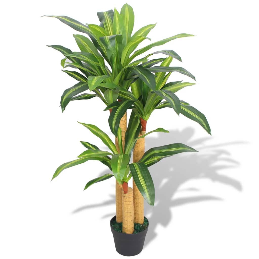 Dirbtinė Dracena su vazonu, 100 cm, žalia цена и информация | Dirbtinės gėlės | pigu.lt