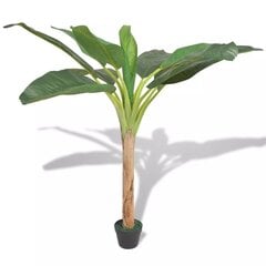 Искусственное банановое дерево с вазоном, 150 см, зеленое цена и информация | Искусственные цветы | pigu.lt