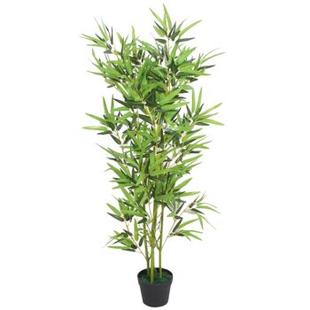 Dirbtinis bambuko augalas su vazonu, 120 cm, žalias kaina ir informacija | Dirbtinės gėlės | pigu.lt