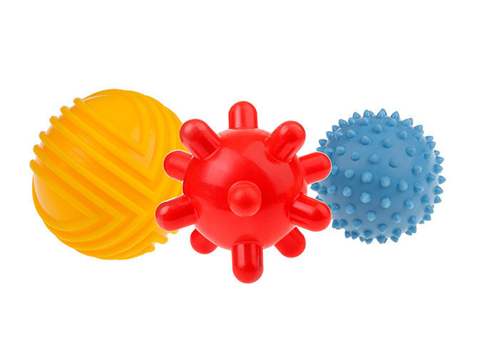 Kamuoliukai sensoriniam vystymui mėlynas, Tullo, 3 vnt., 453 цена и информация | Žaislai kūdikiams | pigu.lt