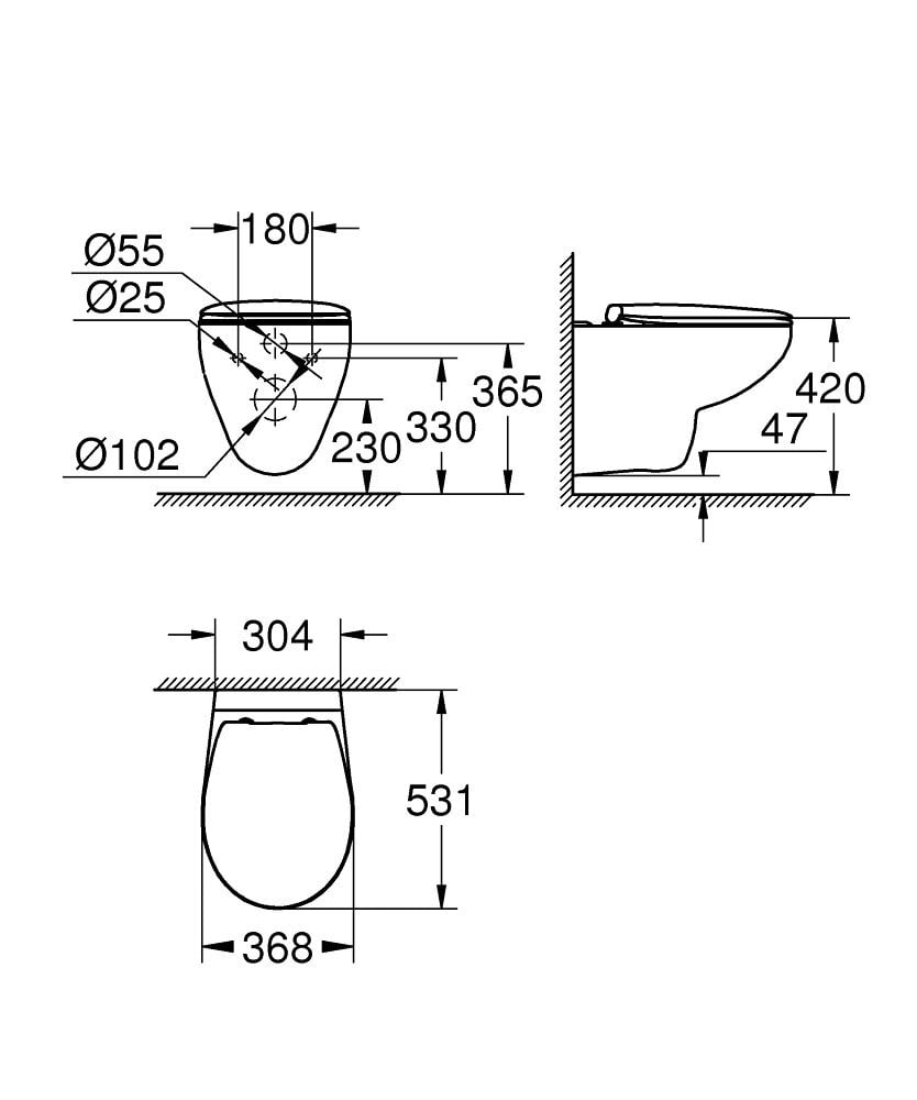 WC komplektas Grohe Bau Ceramic: potinkinis rėmas + Grohe Bau + mygtukas + lėtaeigis dangtis 39499000 kaina ir informacija | Klozetai | pigu.lt