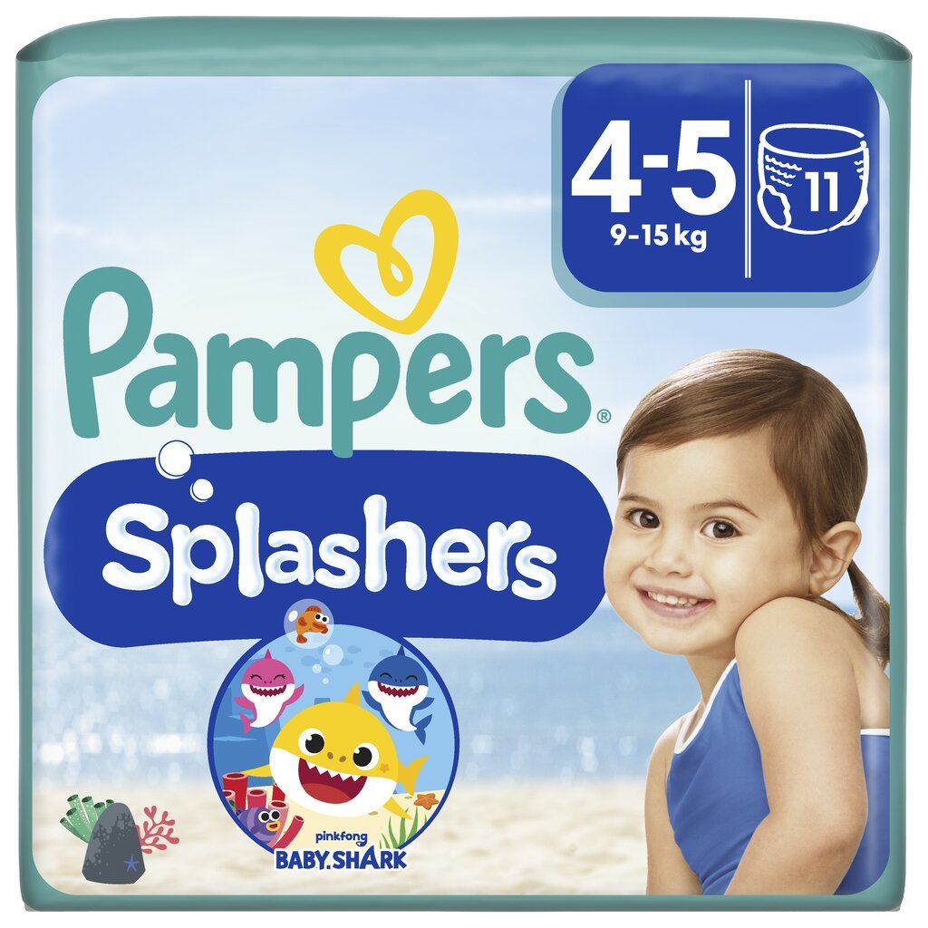 Sauskelnės-kelnaitės PAMPERS Pants Splashers, 4 dydis 9 - 15 kg, 11 vnt. цена и информация | Sauskelnės | pigu.lt